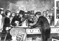 The Book of Fate: a sketch at the Royal Academy of Arts, 1871. Creator: Joseph Swain