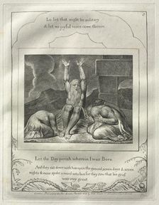 The Book of Job: No. 8, Let the Day perish wherin I was born, 1825. Creator: William Blake (British, 1757-1827)