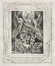 The Book of Job: Pl. 16, Thou hast fulfilled the Judgment of the Wicked, 1825. Creator: William Blake (British, 1757-1827)