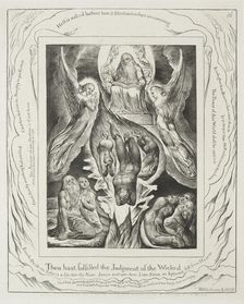 The Book of Job: Pl. 16, Thou hast fulfilled the judgment of the wicked, 1825. Creator: William Blake (British, 1757-1827)
