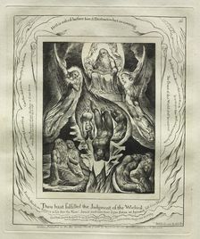 The Book of Job: Pl. 16, Thou hast fulfilled the Judgment of the Wicked, 1825. Creator: William Blake (British, 1757-1827)
