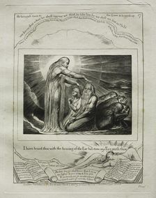 The Book of Job: Pl. 17, I have heard thee with the hearing of the Ear but now my Eye..., 1825. Creator: William Blake (British, 1757-1827)
