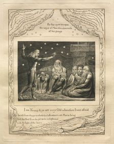 The Book of Job: Pl. 12, I am Young and ye are very Old wherefore I was afraid, 1825. Creator: William Blake (British, 1757-1827)