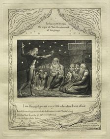 The Book of Job: Pl. 12, I am Young and ye are very Old wherefore I was afraid, 1825. Creator: William Blake (British, 1757-1827)