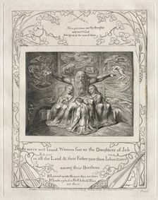 The Book of Job: Pl. 20, There were not found Women fair as the Daughters of Job…, 1825. Creator: William Blake (British, 1757-1827)
