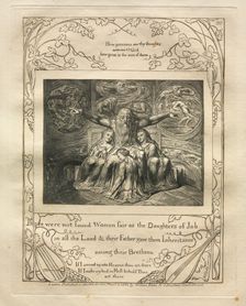 The Book of Job: Pl. 20, There were not found Women fair as the Daughters of Job / in all the Land, Creator: William Blake (British, 1757-1827)