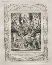 The Book of Job: Pl. 5, Then went Satan forth from the presence of the Lord, 1825. Creator: William Blake (British, 1757-1827)