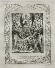 The Book of Job: Pl. 5, Then went Satan forth from the presence of the Lord, 1825. Creator: William Blake (British, 1757-1827)