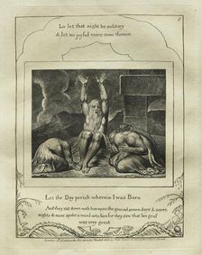 The Book of Job: Pl. 8, Let the Day perish wherein I was Born, 1825. Creator: William Blake (British, 1757-1827)