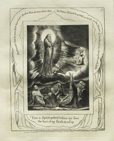 The Book of Job: Pl. 9, Then a Spirit passed before my face / the hair of my flesh stood up, 1825. Creator: William Blake (British, 1757-1827)
