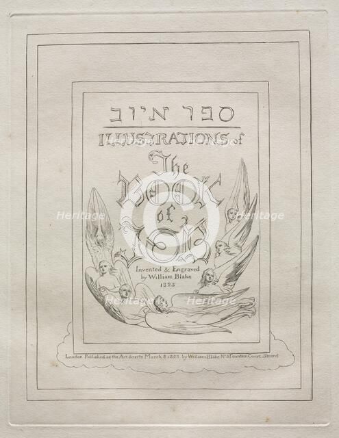 The Book of Job: Title Page, 1825. Creator: William Blake (British, 1757-1827).