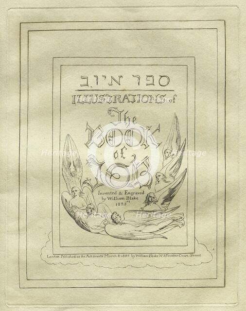 The Book of Job: Title Page, 1825. Creator: William Blake (British, 1757-1827).