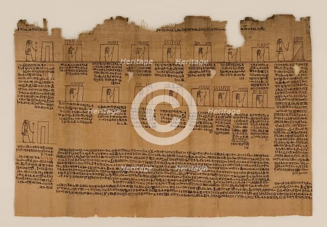 The Book of the Dead of Nes-Min, Section 17, c200-30 BC. Creator: Unknown.