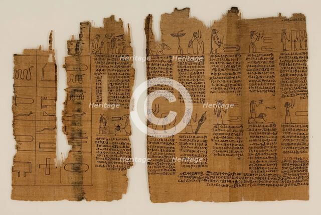 The Book of the Dead of Nes-Min, Section 19, c200-30 BC. Creator: Unknown.