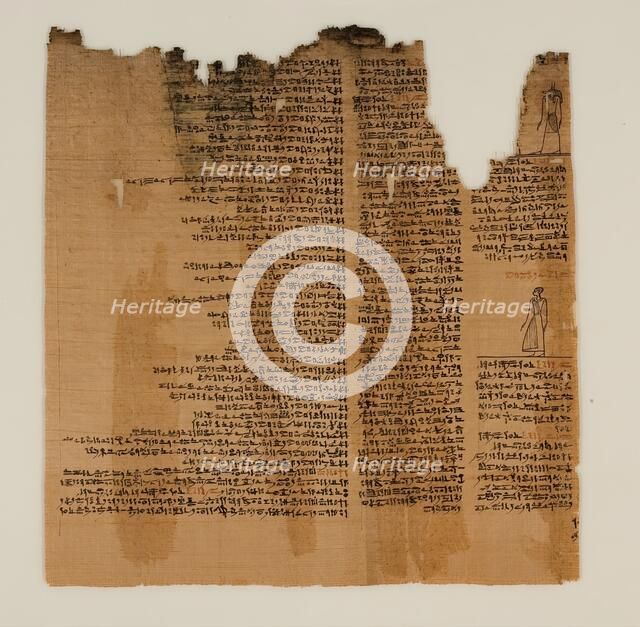 The Book of the Dead of Nes-Min, Section 12, c200-30 BC. Creator: Unknown.