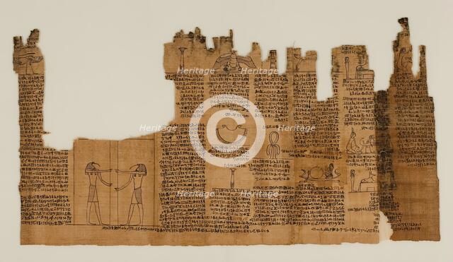 The Book of the Dead of Nes-Min, Section 21, c200-30 BC. Creator: Unknown.