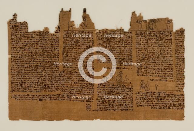 The Book of the Dead of Nes-Min, Section 22, c200-30 BC. Creator: Unknown.