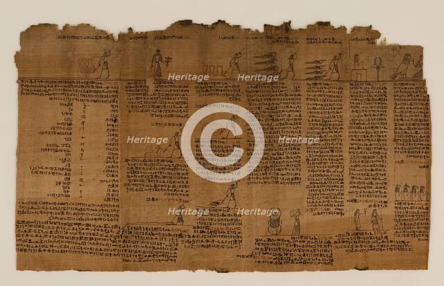 The Book of the Dead of Nes-Min, Section 7, c200-30 BC. Creator: Unknown.