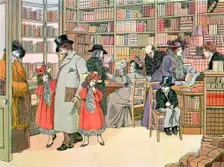 The Book Shop, 1899. Creator: Francis Donkin Bedford