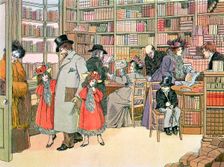 The Book Shop, 1899. Creator: Francis Donkin Bedford