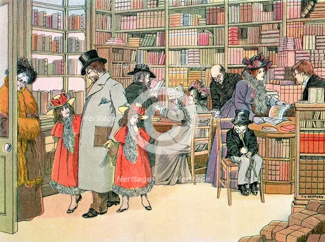 The Book Shop, 1899. Creator: Francis Donkin Bedford.