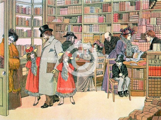 The Book Shop, 1899. Creator: Francis Donkin Bedford.