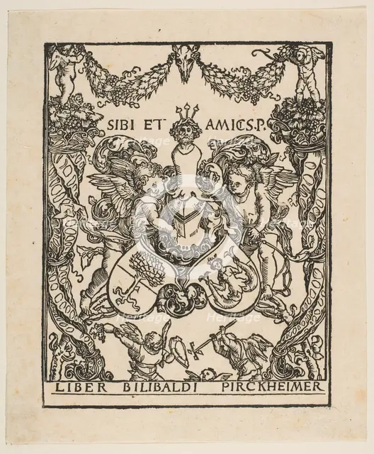 The Book Plate of Wilibald Pirckheimer.n.d. Creator: Albrecht Durer.