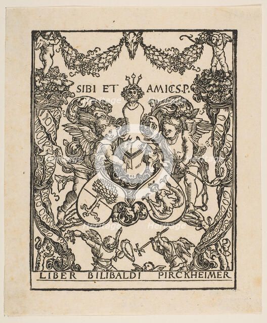 The Book Plate of Wilibald Pirckheimer.n.d. Creator: Albrecht Durer.