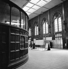 The booking hall, St Pancras Station, London, 1960-1972. Artist: John Gay