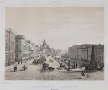 The Bolshaya Morskaya Street (Big Sea Street) in Saint Petersburg, 1840s