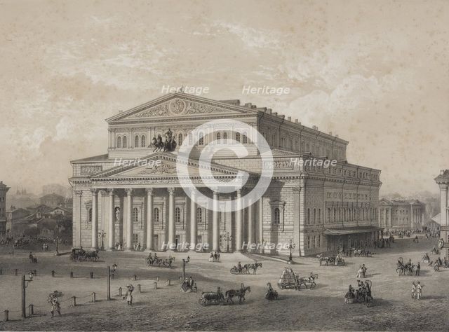 The Bolshoi Theatre in Moscow, 1859.