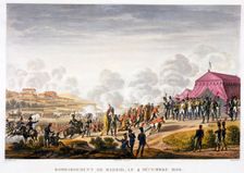 The bombardment of Madrid, Spain, 4th December 1808. Creator: Edme Bovinet