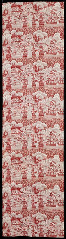 The Bombardment of Algiers (Furnishing Fabric), Great Britain, After 1816. Creator: Unknown