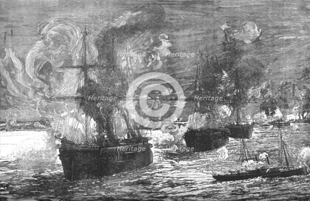 'The Bombardment of Alexandria', 1882, (c1882-85). Artist: Unknown.