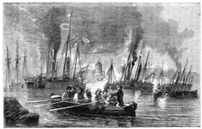 The Bombardment of Sveaborg - sketched by J. W. Carmichael, 1856. Creator: Unknown