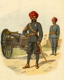 The Bombay Artillery 1890. Creator: Godfrey Douglas Giles