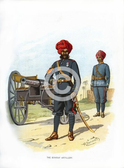 'The Bombay Artillery', c1890.Artist: H Bunnett