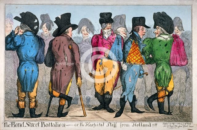 'The Bond Street battalion - or hospital staff from Holland!!!', 1799.    Creator: Anon.