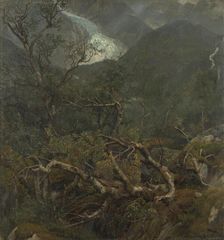 The Bondhus Glacier, 1858. Creator: Anders Monsen Askevold