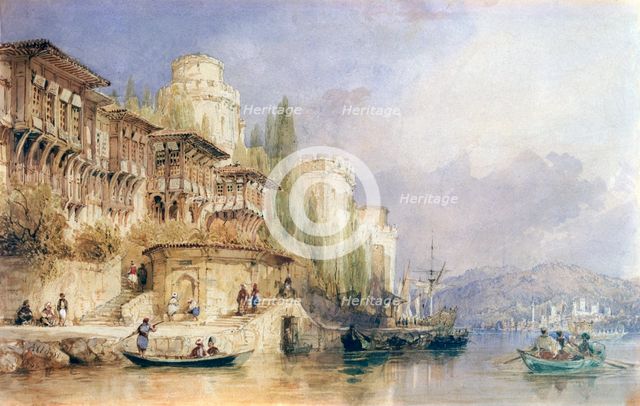 The Bosphorus, with the Castles of Europe and Asia, 1846. Creator: Thomas Allom (1804-72).