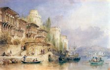 The Bosphorus, with the Castles of Europe and Asia, 1846. Creator: Thomas Allom (1804-72)