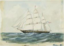 The Boston Clipper, Lightning, 1854. Creator: P Giles