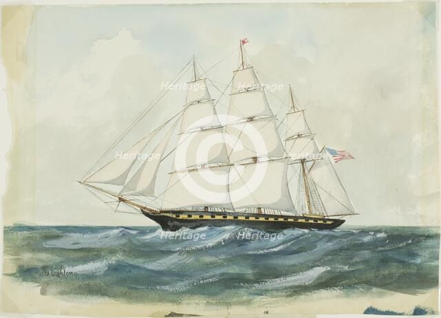 The Boston Clipper, Lightning, 1854. Creator: P Giles.