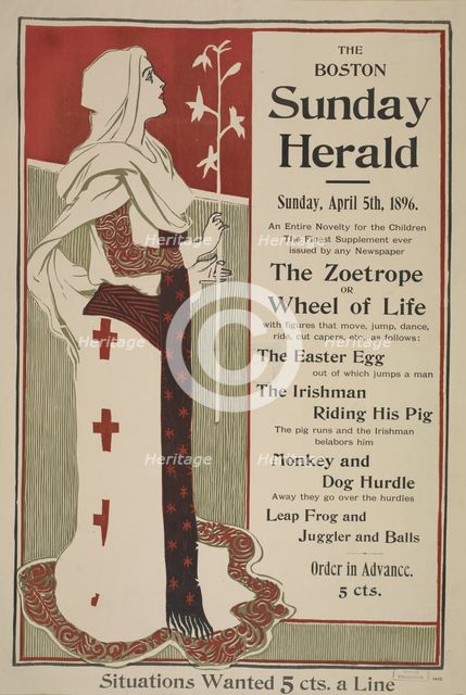 The Boston Sunday herald. Sunday April 5th, 1896, c1893 - 1897. Creator: Unknown.
