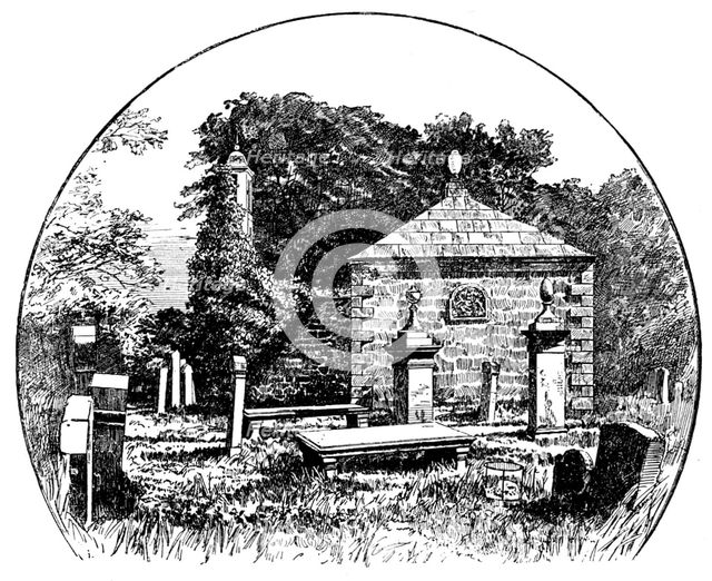 The Boswell Centenary: Auchinleck Churchyard..family vault...in which James Boswell was buried, 1895 Creator: Unknown.