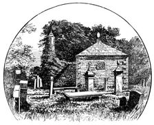 The Boswell Centenary: Auchinleck Churchyard..family vault...in which James Boswell was buried, 1895 Creator: Unknown