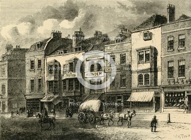 'The Borough, High Street, in 1825', (c1878). Creator: Unknown.