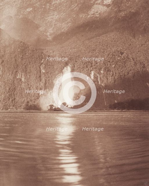The Bowen Fall, Milford track. From the album: Record Pictures of New Zealand, 1920s. Creator: Harry Moult.