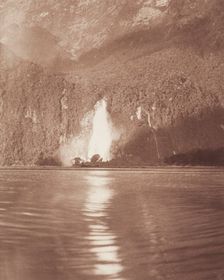 The Bowen Fall, Milford track. From the album: Record Pictures of New Zealand, 1920s. Creator: Harry Moult