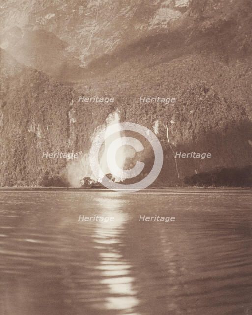 The Bowen Fall, Milford track. From the album: Record Pictures of New Zealand, 1920s. Creator: Harry Moult.